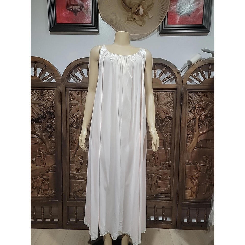 LUCIE ANN Light Pink Babydoll Robe Size M VINTAGE Peignoir Nightgown Twirly #Z